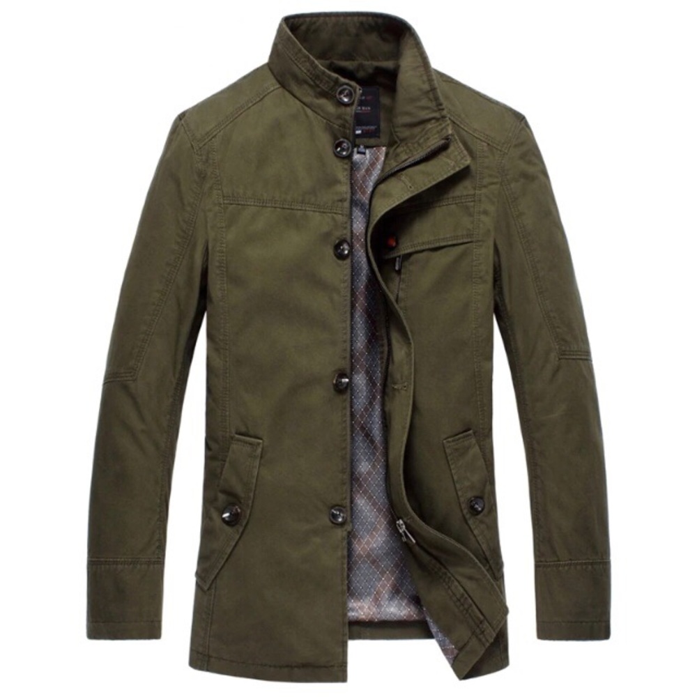 Army green military jacket